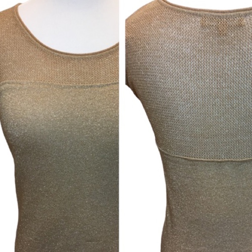 Ellen Tracy Gold Metallic Sweater